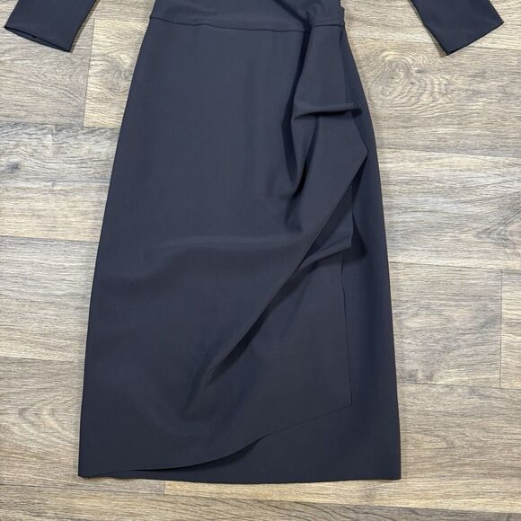 Chiara Boni La Petite Robe Florien Ruched Sheath Dress Women's 40 US 4 Black - Picture 3 of 13
